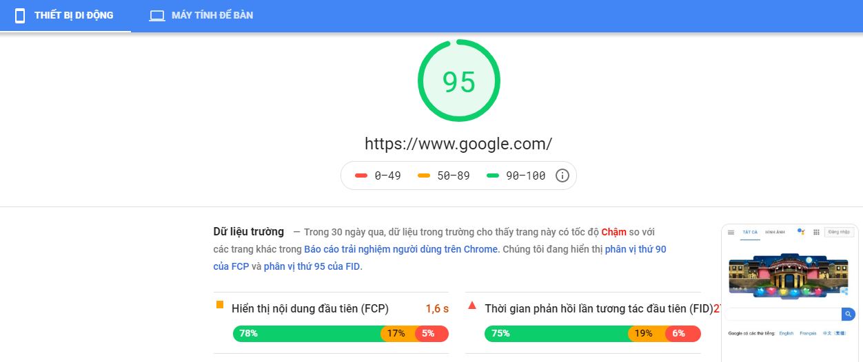Tối ưu tốc độ website khi SEO OnPage bằng Google's Pagespeed Insights