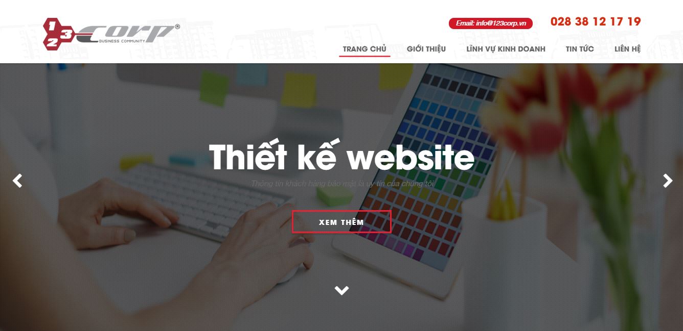 Công ty thiết kế website 123 Corp