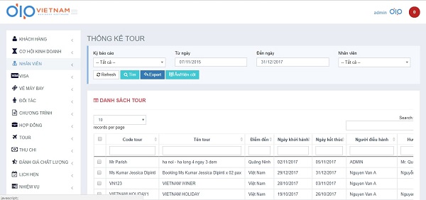 phần mềm quản lý du lịch